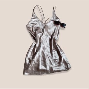 🌸Champagne low-back slip dress